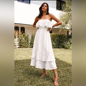 Lulu's Love you so truly white Dress burnout flowers